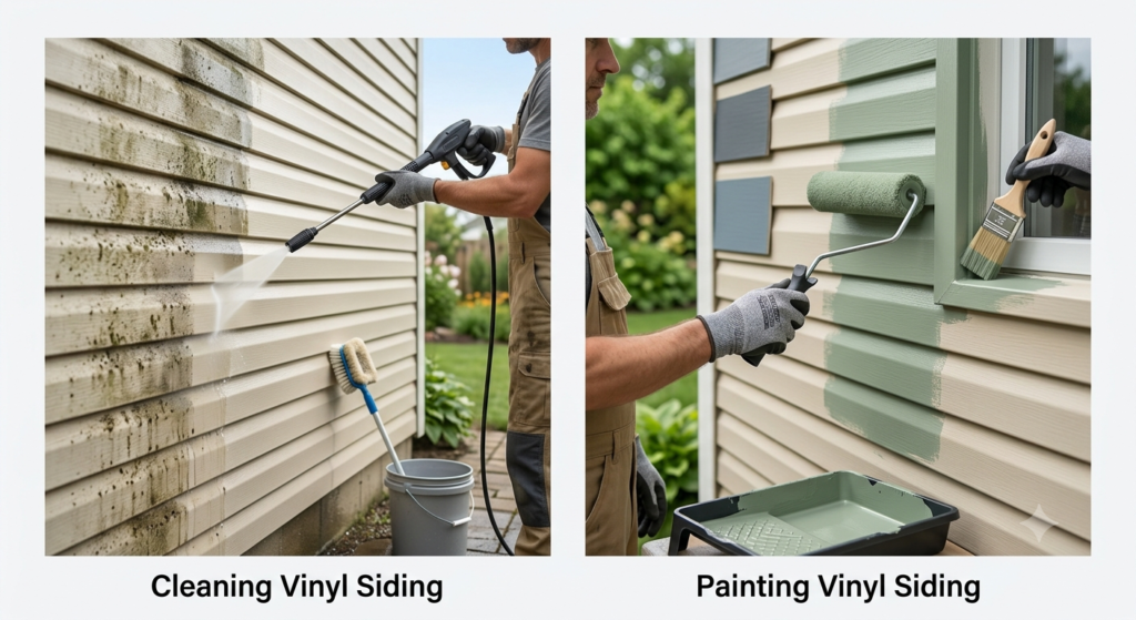 Cleaning & Painting Vinyl Siding