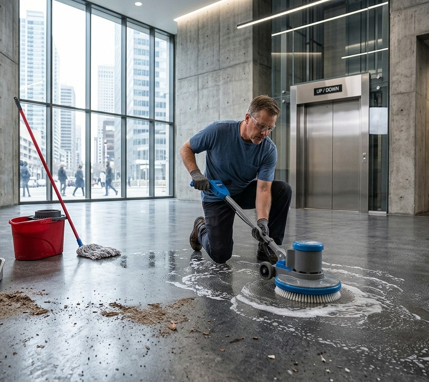 How to Clean Concrete Floors Without Damaging the Surface