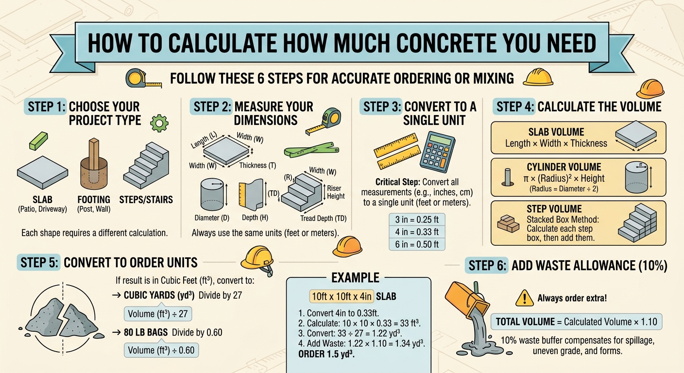 How to Calculate How Much Concrete You Need