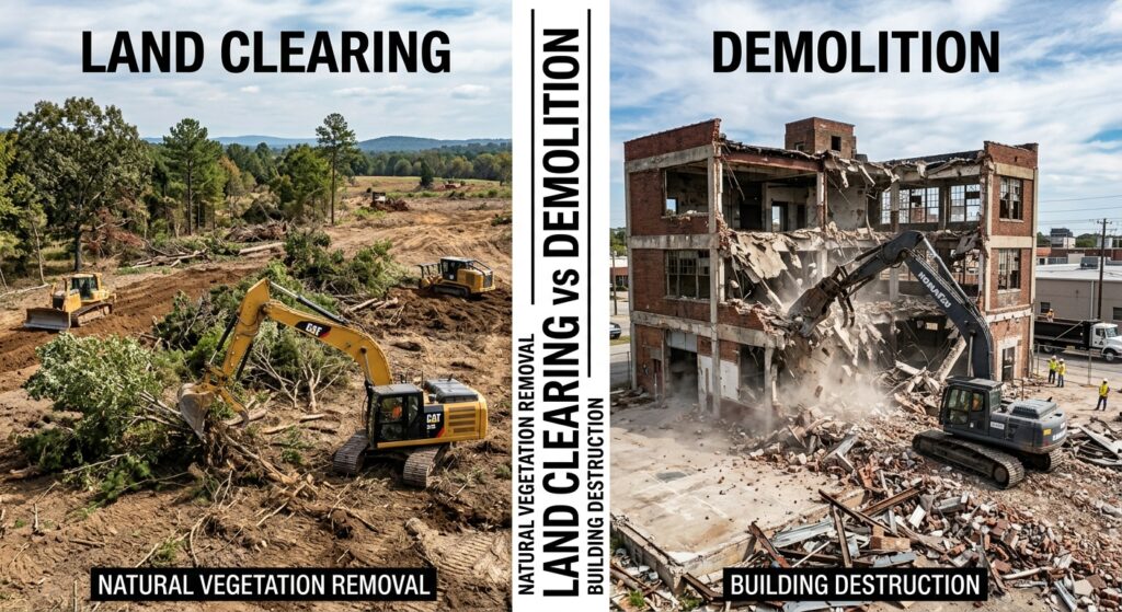 Land Clearing vs. Demolition | Which One Do You Need?Land Clearing vs. Demolition | Which One Do You Need?